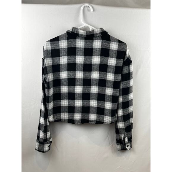 Black and White Plaid Flannel Shirt Women's size Small - Picture 3 of 6
